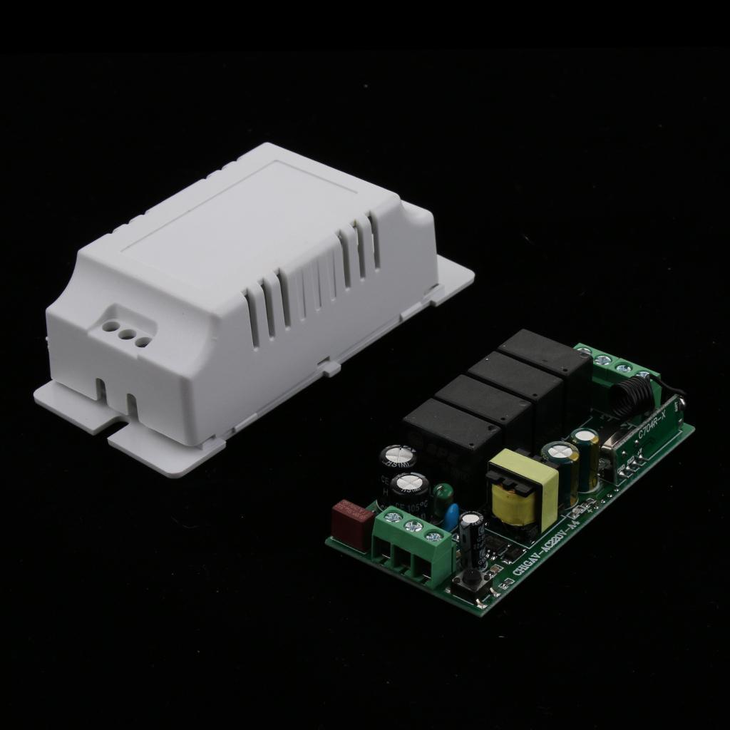 433MHz AC220V 4CH Channel Wireless RF 4 Relay Remote Control Switch Device