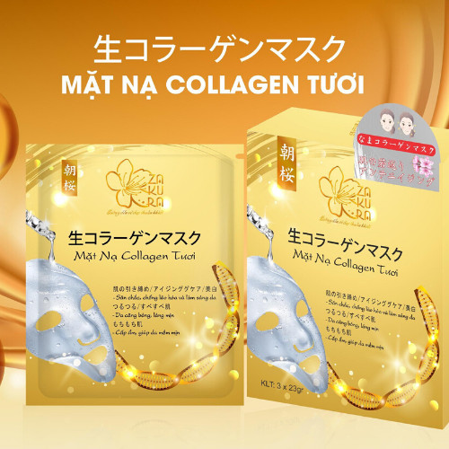 MẶT NẠ COLLAGEN TƯƠI(HỘP 3 MIẾNG )