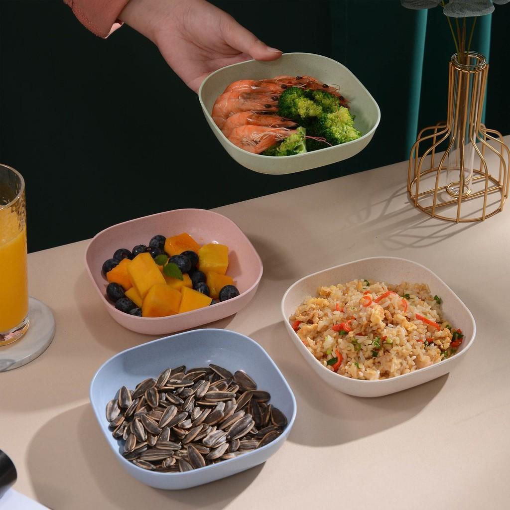 Set 8 Đĩa Lúa Mạch Đựng Trái Cây, Đồ Ăn Siêu Tiện Lợi, Phù Hợp Cho Mọi Gia Đình