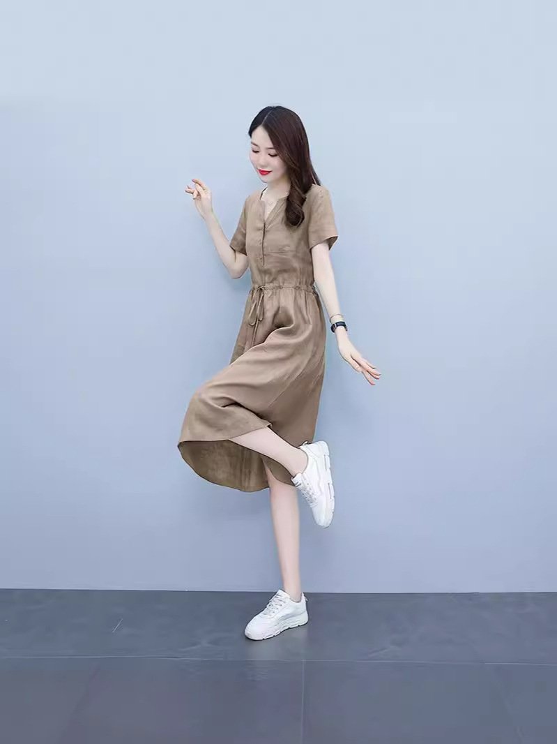 Đầm công sở, đầm tiểu thư ngắn tay cổ tàu, đủ màu đủ size, mang đi làm, đi tiệc, đi chơi cục sang chảnh