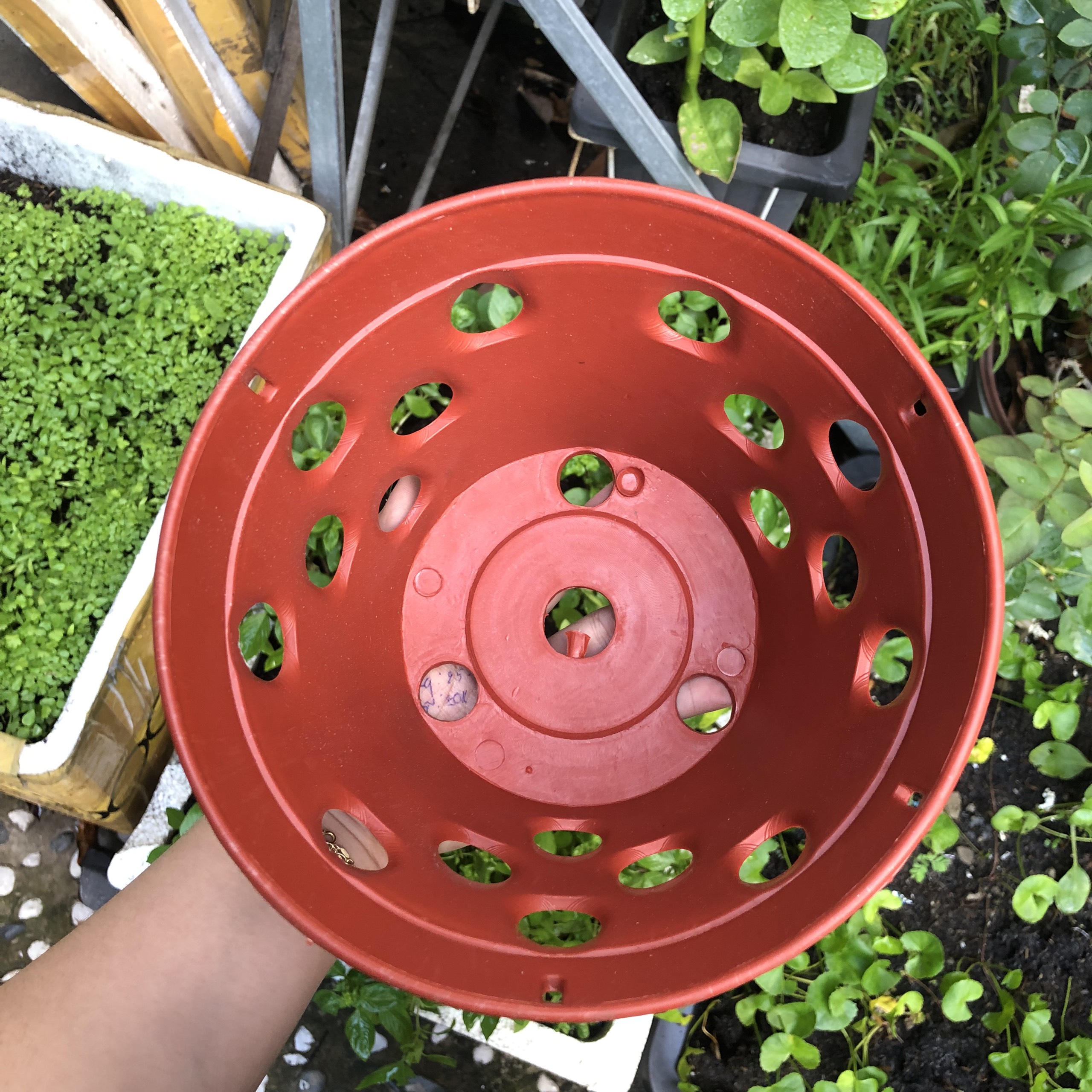 Chậu Nhựa Giả Đất Nung Trồng Hoa Lan, Cây Cảnh- 20cm