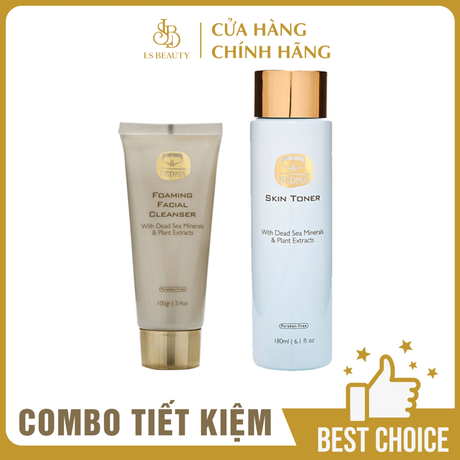 Combo Toner Cân Bằng Độ PH + Gel Rữa Mặt Tạo Bọt  Giúp Làm Sạch, Chữa Lành Mô Da Bị Kích Ứng Và Giữ Ẩm Cho Da Khô