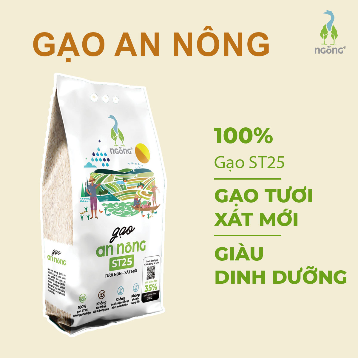 Gạo An Nông ST25 3kg