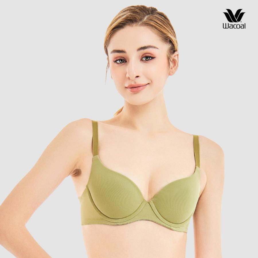 Áo lót Wacoal có gọng, nâng nhẹ, cup 3/4, trơn, dây liền, không mút ILB4953