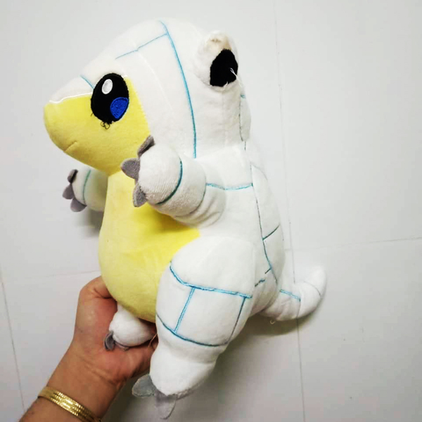 Gấu Bông Pokemon - Chuột Chũi Sandshrew Trắng (25 Cm) Gb201 (Tặng 1 Móc Khóa Dây Da Pu Đính Đá Lấp Lánh)