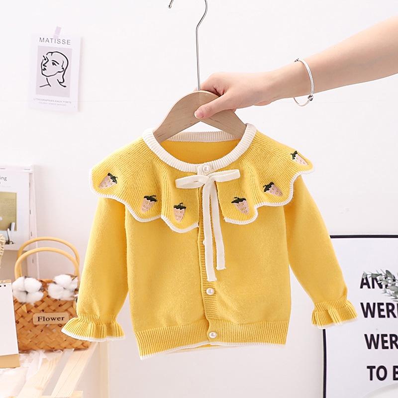 Áo Khoác Len Cardigan Phong Cách Mới Cho Bé Gái