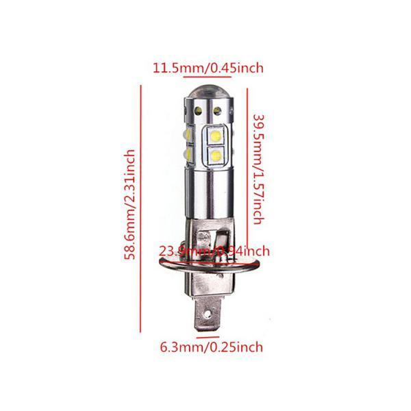 2pcs Car Headlight Fog Lamp Daytime Running Light High Power LED Bulb