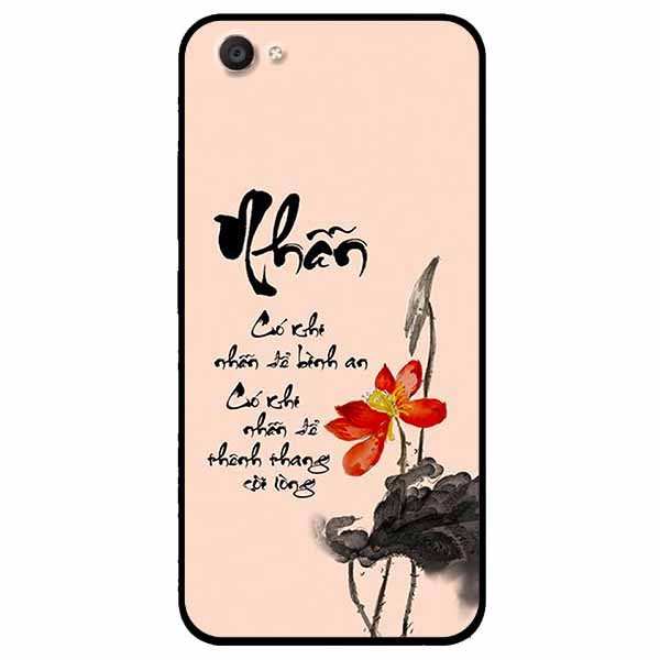 Ốp lưng in cho Vivo V5 Mẫu Thư Pháp Nhẫn Nền Hồng