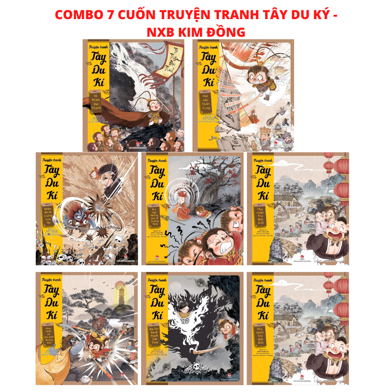 Combo 7 Tập Truyện Tranh màu Tây Du Ký - Truyện Tranh Màu NXB Kim Đồng - Tác giả Ngô Thừa Ân - Dành Cho thiếu nhi