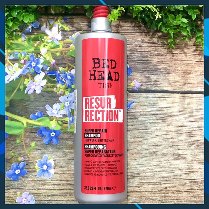 DẦU GỘI TIGI BED HEAD RESURRECTION SUPER REPAIR SHAMPOO PHỤC HỒI TÓC HƯ TỔN MÀU ĐỎ USA 970ML NEW