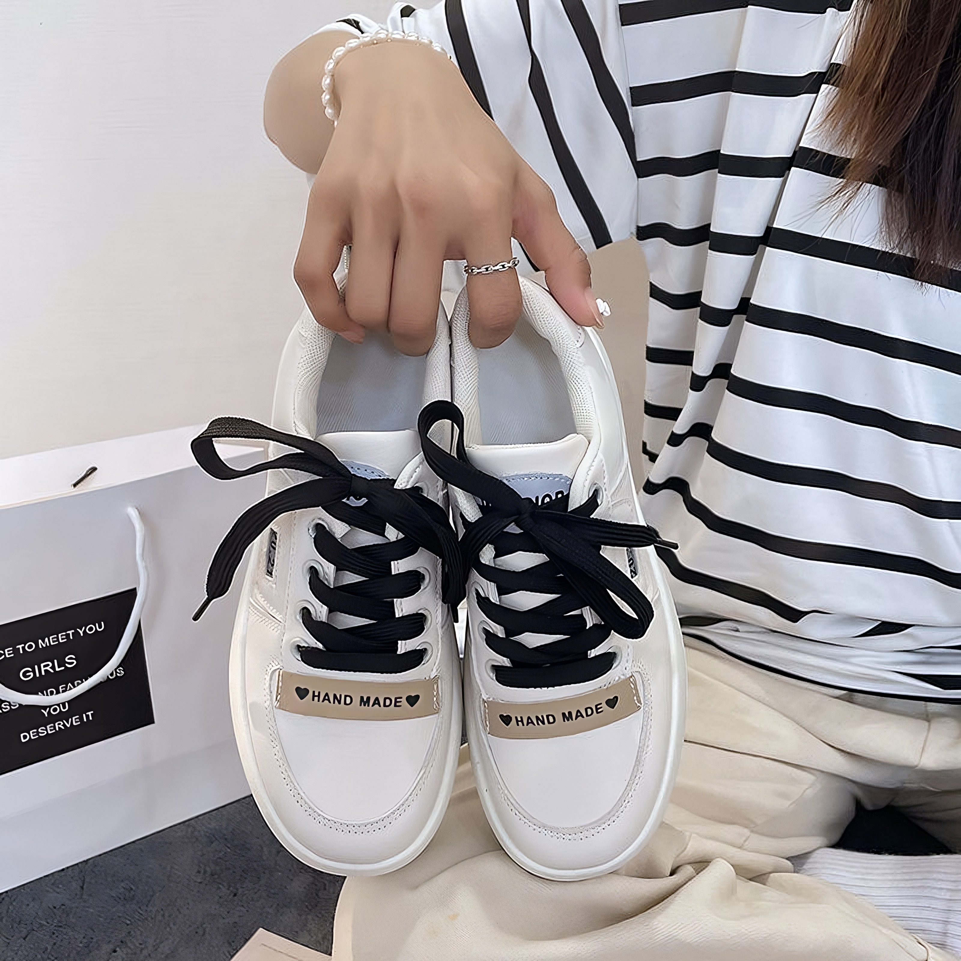 Sale Off 48% - Giày Thể Thao Đế Dày - Thời Trang Đi Học, Đi Làm Cực Xinh