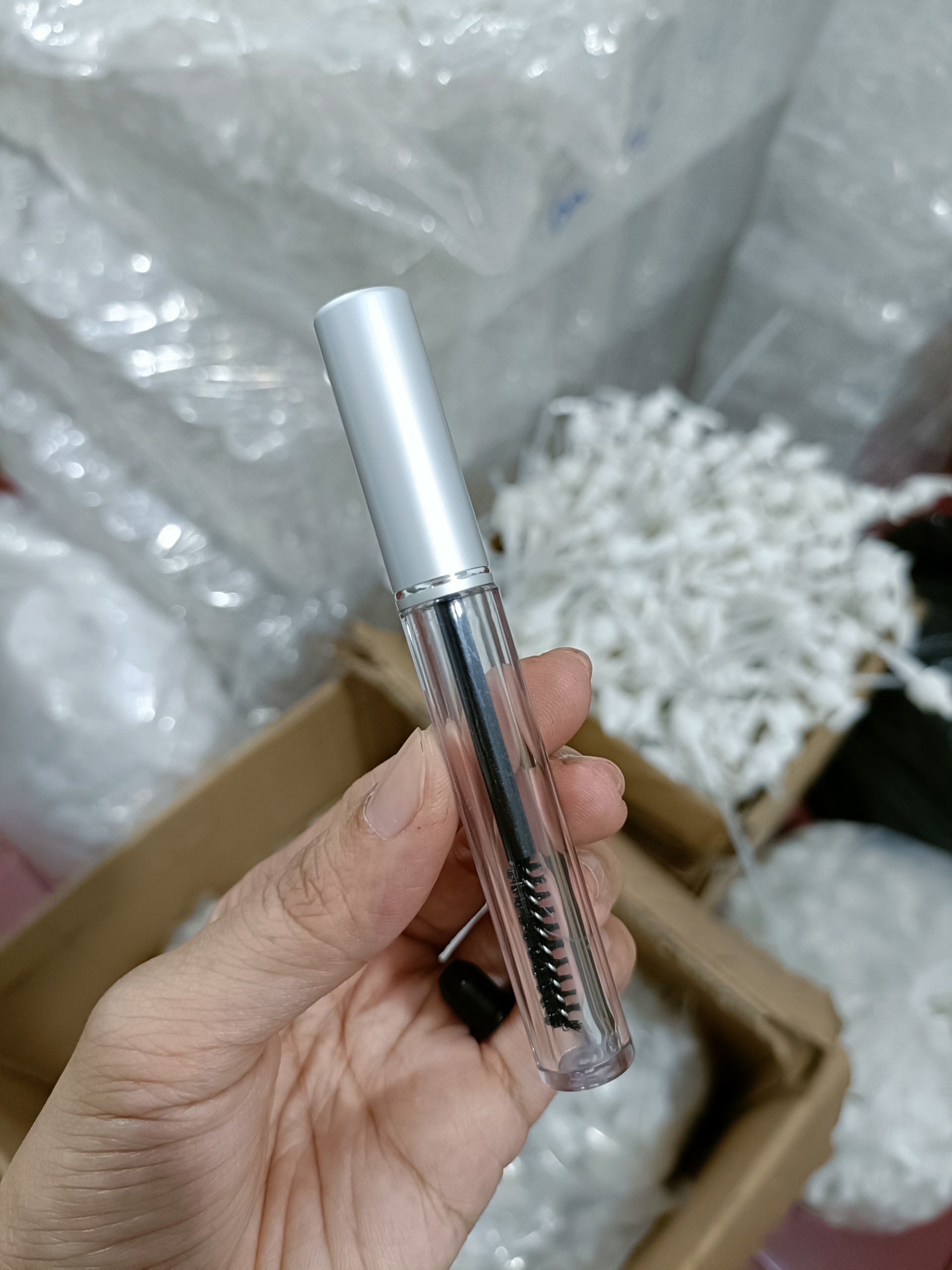 Lọ Chuốt Mi Mascara Rỗng 8ml Nắp Bạc