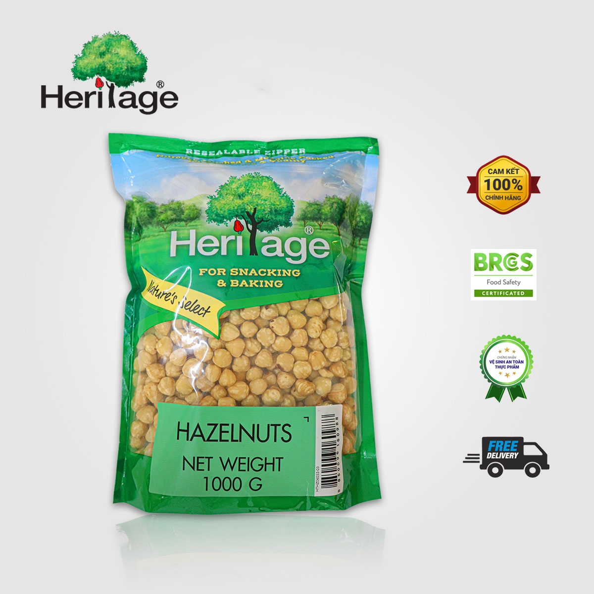 Hạt Phỉ - Hazelnuts Heritage - 1Kg