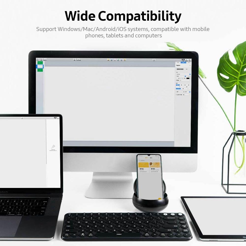 Bàn phím chế độ kép 85 phím không dây tắt tiếng công thái học Tương thích nhiều hệ thống MIIIW Mini BT & 2.4GHz