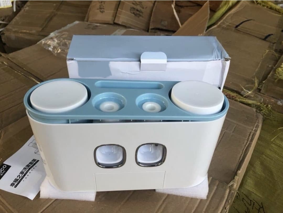 Bộ Nhả Kem Đánh Răng 2 Cốc Sang Trọng Tiện Lợi