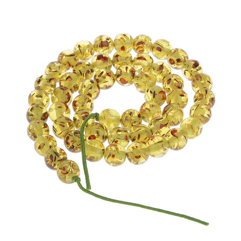 8mm Olive Green Amber Round  Loose Beads 16''