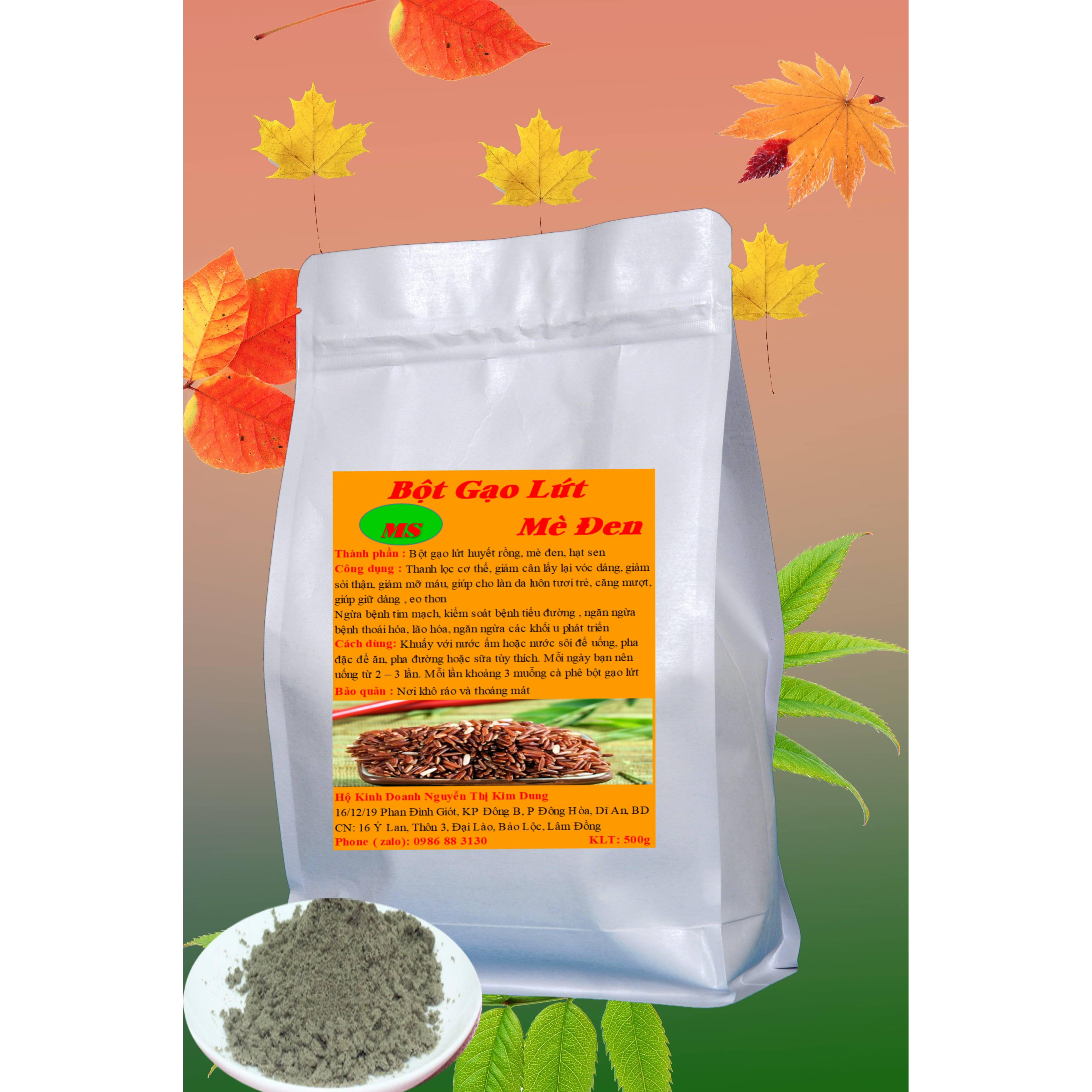 Bột gạo lứt - mè đen - hạt sen 500g - ( MS)