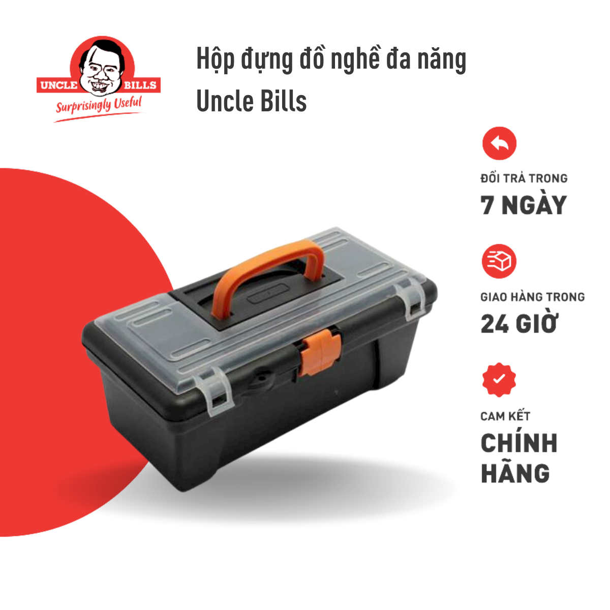 Hộp Đựng Dụng Cụ Tặng Bộ Tua Vít 16 Đầu Uncle Bills HT0105