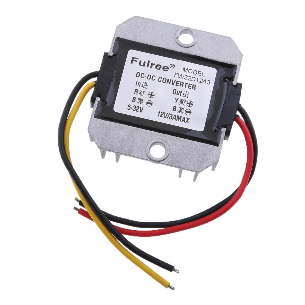 Waterproof DC/-32V to 12V 3A 36W Voltage Reducer Converter