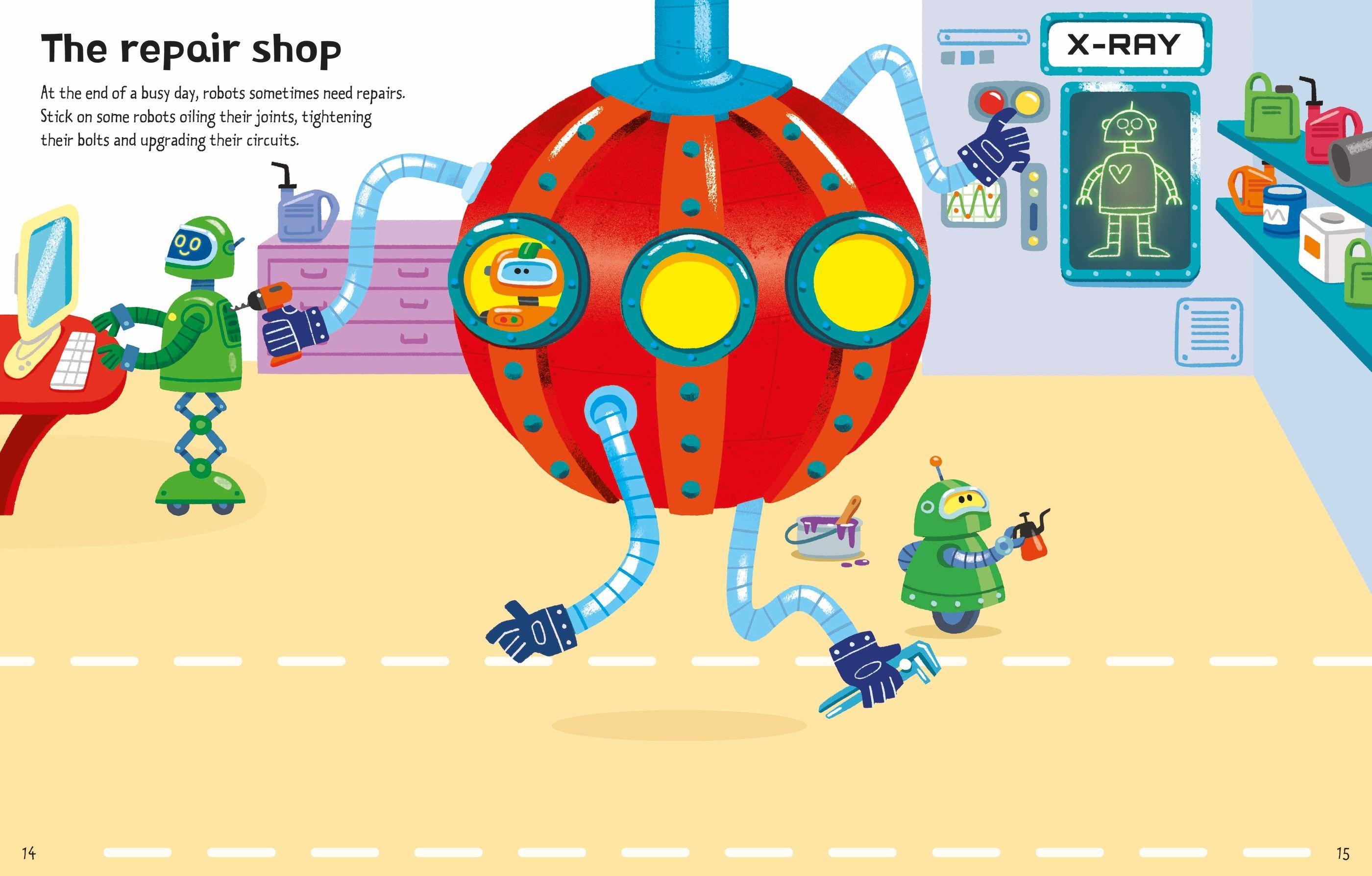 Sách ngoại văn: First Sticker Book Robots