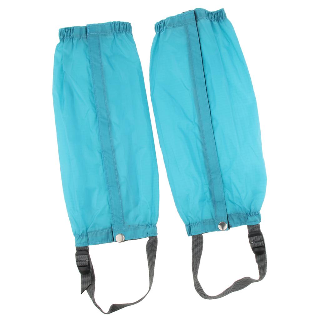 Outdoor Walking Hiking Waterproof Gaiters Boot Covers Leg Guards blue
