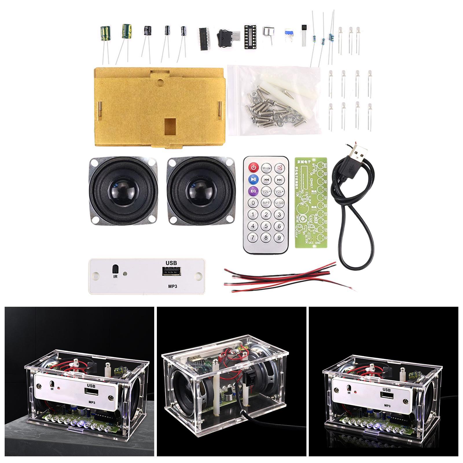 DIY Bluetooth Speaker  with Clear Box Electronic Welding  1.5A-2A