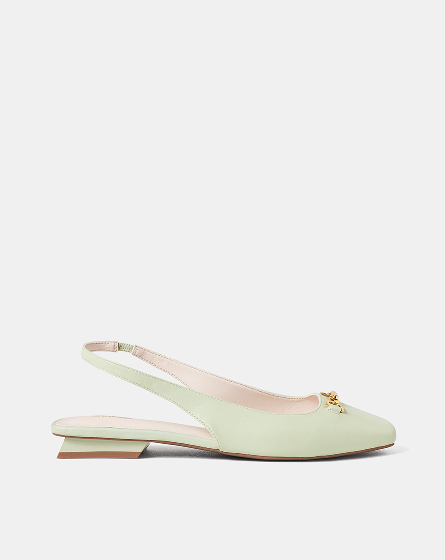 Giày Búp Bê Nữ 3cm Thời Trang JUNO Slingback Khoá Trang Trí Juno BB03121