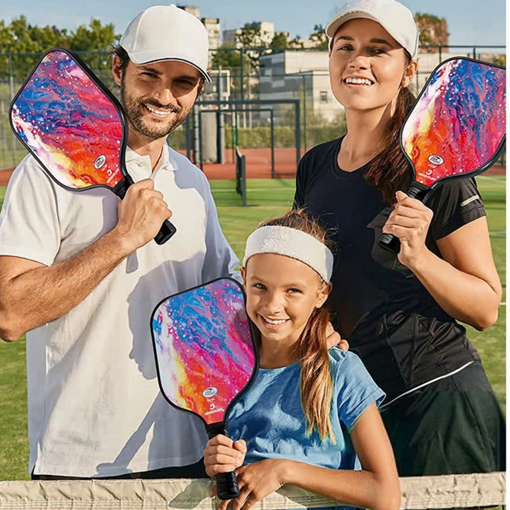 Vợt Pickleball Carbon T700 PRO mặt vợt phủ carbon khối lượng siêu nhẹ mặt nhám bám bóng - Graffiti