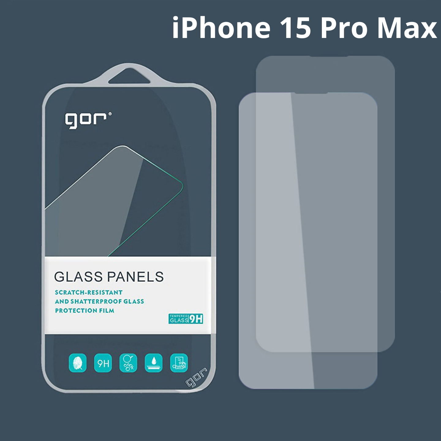 Cường Lực Gor Dành Cho iPhone 15 Pro Max / iPhone 15 Pro / iPhone 15 Plus / iPhone 15, Combo 2 miếng, không viền đen - HÀNG CHÍNH HÃNG