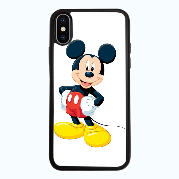 Ốp Lưng Kính Cường Lực Dành Cho Điện Thoại iPhone X Chuột Mickey Mẫu 1