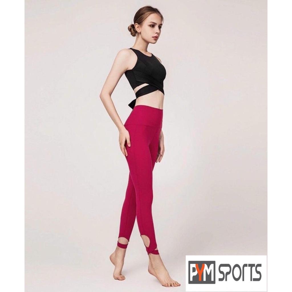 Áo croptop tập Yoga - Gym PYMSPORT - PYMBR002 buộc phía sau, hở lưng, mút may cố định, nâng đỡ ngực