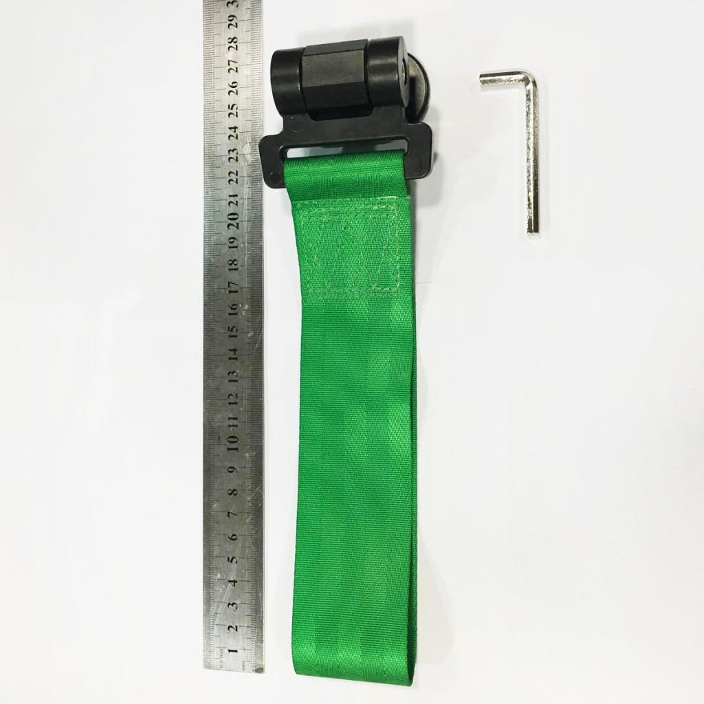 Universal Green Nylon Track Racing Style Tow Strap Stick for Front Bumper
