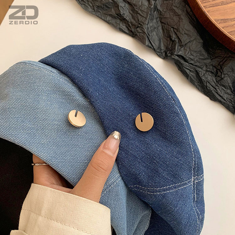 Mũ Nồi Nữ Denim, Nón Beret Phong Cách Hàn Quốc MNN015