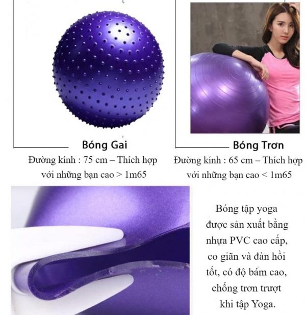 Combo 3 sản phẩm tập Yoga : 1 thảm TPE 2 lớp 6mm + 1 vòng trơn ABS + 1 bóng gai hoặc không gai - Thảm chống trơn trượt êm ái dầy dặn , vòng cứng cáp chắc chắn mặt vòng bao phủ cao su êm , bóng gai massage thoải mái chịu lực cao tặng kèm dụng cụ bơm bóng