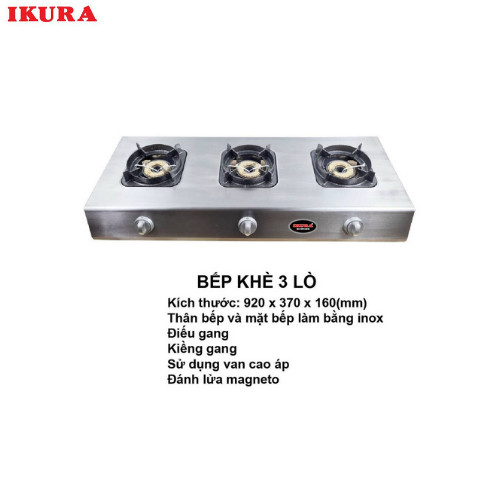 Bếp Khè - Bếp Gas Bán Công Nghiệp- Bếp Gas Công Nghiệp- Bếp Gas Cao Áp -bếp gas công nghiệp 3 lò đốt