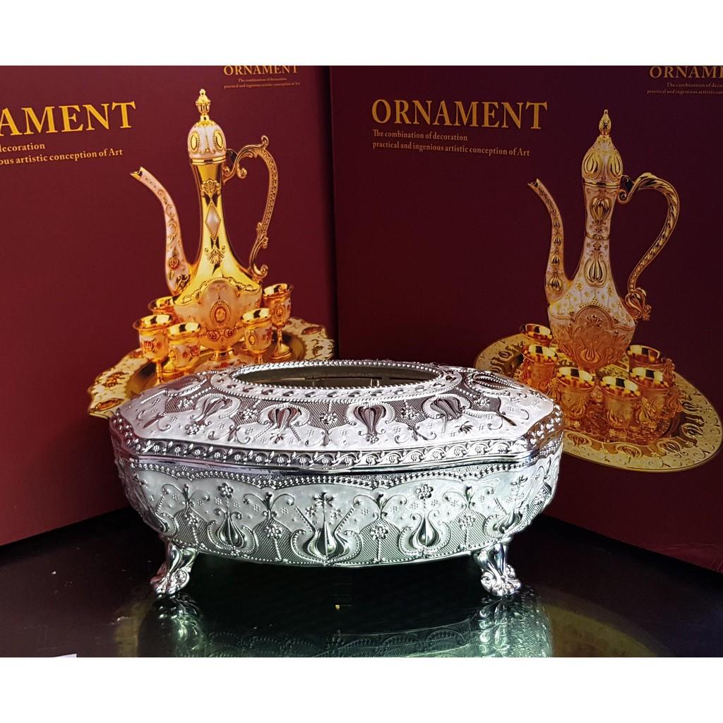 Hộp đựng giấy bầu dục Hoàng Gia