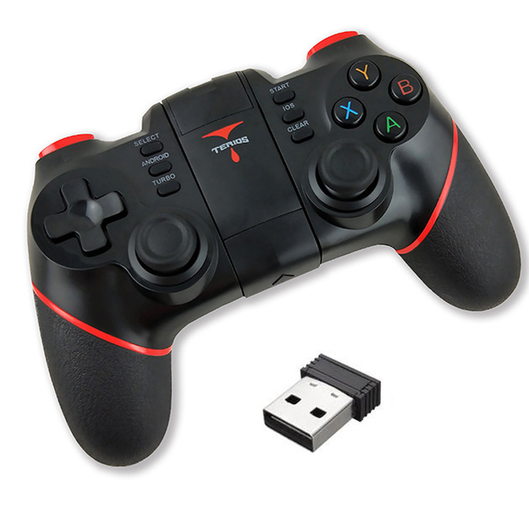 Tay cầm chơi game bluetooth Terios T6 + usb không dây - chơi trên iOS, Android, PC, PS3 (Hàng nhập khẩu)