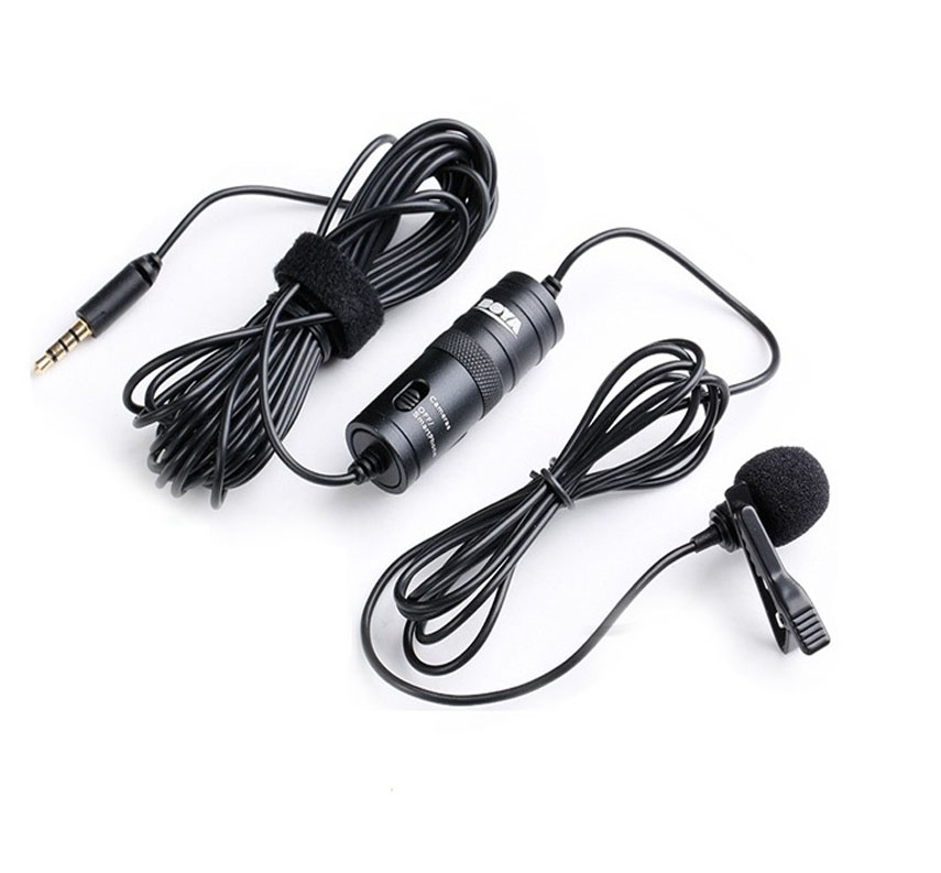 ROGTZ Micro Thu Âm Cài Áo Cho Điện Thoại, Máy Ảnh DSLR, Máy Quay BOYA BY-M1 - Hàng Nhập Khẩu