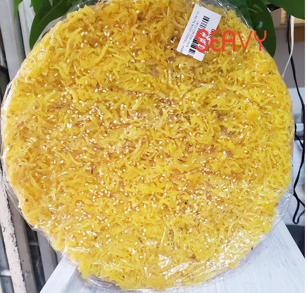 Đặc Sản Nha Trang- Bánh Tráng Dừa Non Vị Sầu Riêng Hút Chân Không, Seavy Gói 220 gram