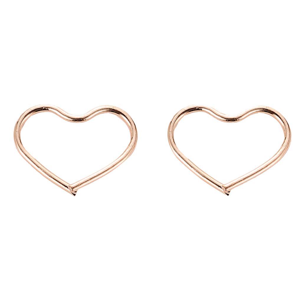 Alloy Ear Stud Rings Heart-Shaped Piercing Body Jewelry Ear Hoop