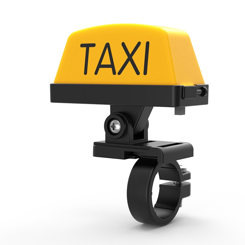 ĐÈN TAXI GẮN TRANG TRÍ XE MÁY (đèn có 4 chế độ sáng, dùng pin sạc, kèm dây sạc cổng USB) Đèn LED chiếu sáng đa năng dùng cho xe máy thiết kế kiểu đèn taxi sạc USB - MTAXIS