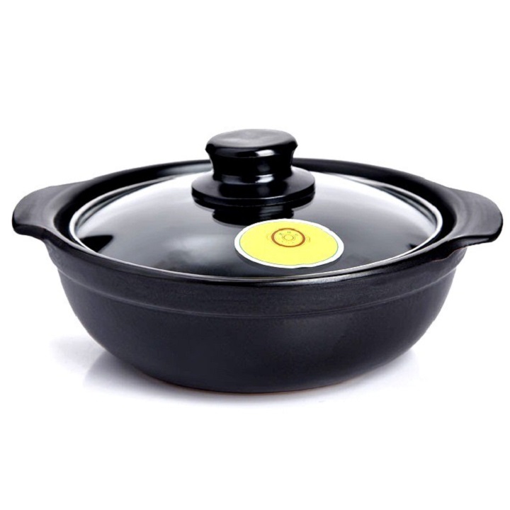 Nồi đất tráng men cao cấp nắp kính chịu nhiệt 400 độ chuyển nấu mì cay, kho tộ ... nhiều kích cỡ