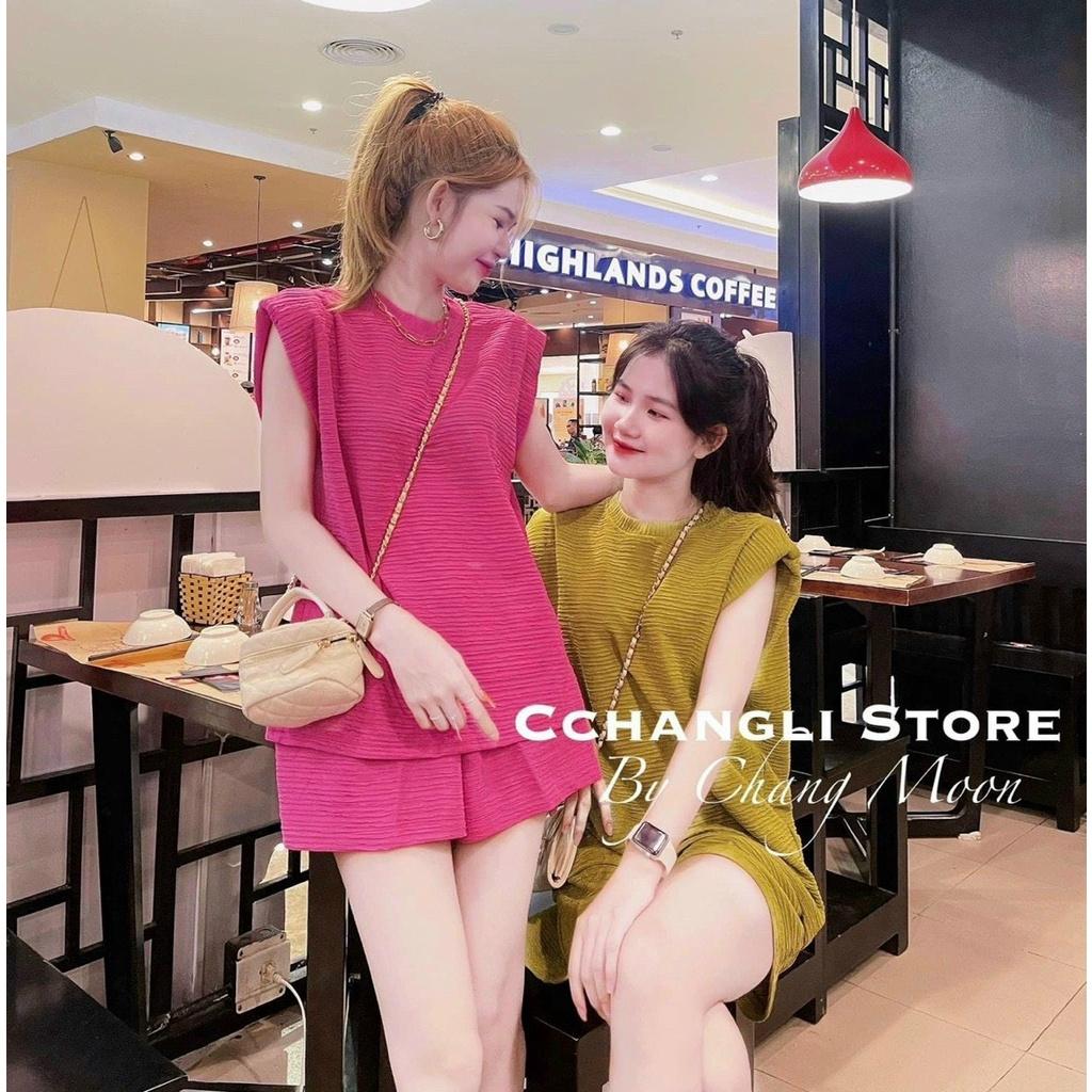 Set bộ đi chơi nữ quần đùi và áo kiểu tay ngắn trẻ trung năng động cho các nàng cá tính