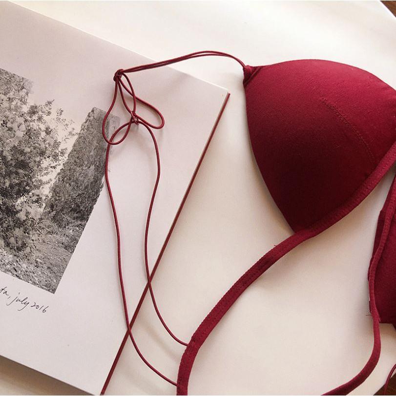 Áo Lót Bralette Cotton Dây Mảnh Cài Trước - Có Size- B082