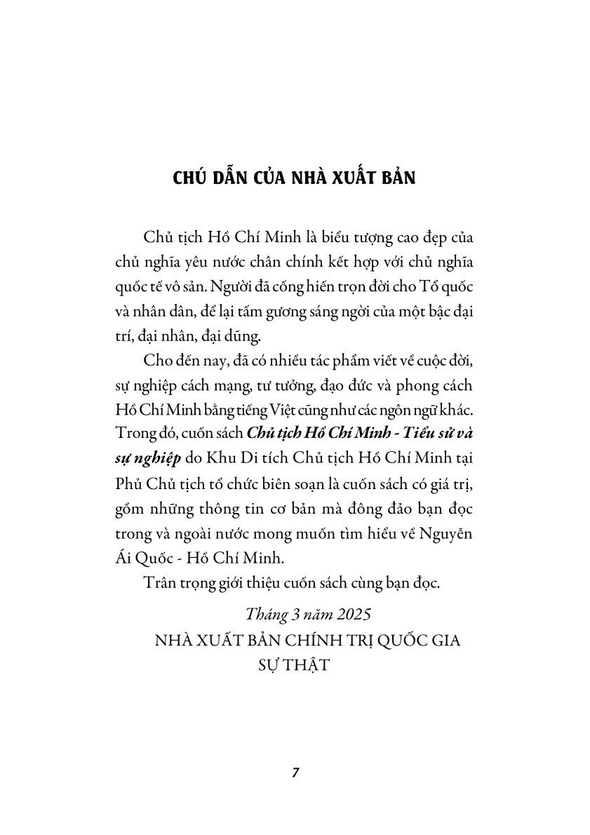 Chủ tịch Hồ Chí Minh - Tiểu sử và sự nghiệp