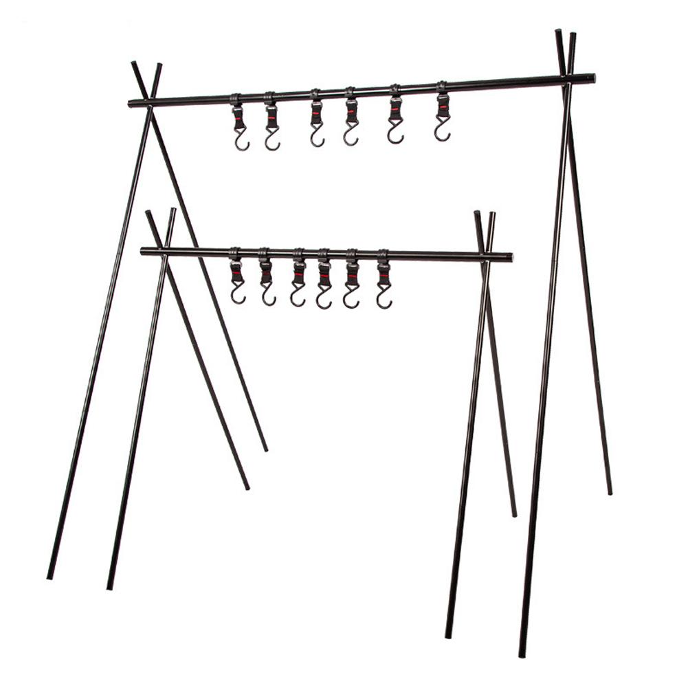 Outdoor Tent Camping Aluminum Portable Tripod Folding Shelf Tourist Drying Rack Camping Hanger