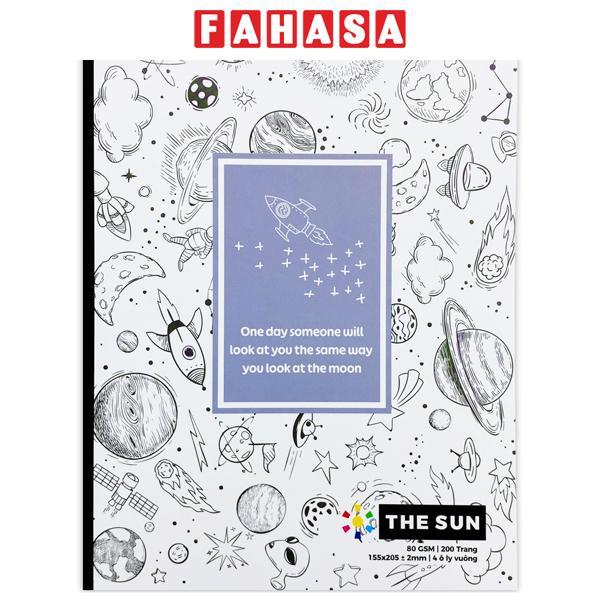 Tập Học Sinh Space - 4 Ô Ly Vuông - 200 Trang 80gsm - The Sun 01