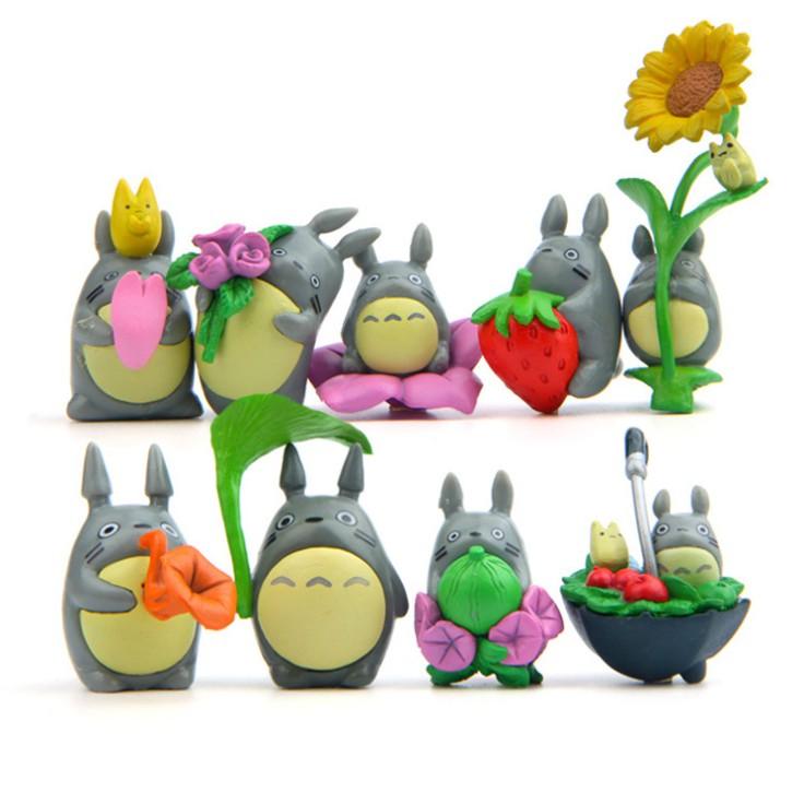 Bộ combo 09 mô hình Totoro nhỏ xinh cho các bạn trang trí tiểu cảnh, terrarium, DIY