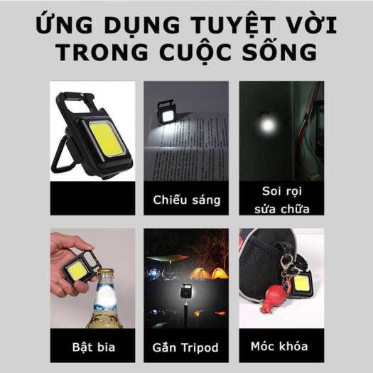 Đèn Pin Móc Khóa Mini Cao Cấp, Bỏ Túi Xách Tay Đa Chức Năng Có Thể Mang Theo Tiện Lợi.