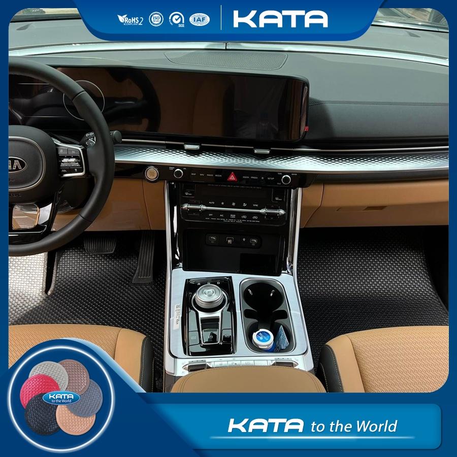 Thảm lót sàn ô tô KATA cho xe Kia Carnival (2022 -2024)- 8 chỗ  ngồi - Khít với sàn xe, Chống trơn, Không mùi, Không ẩm mốc